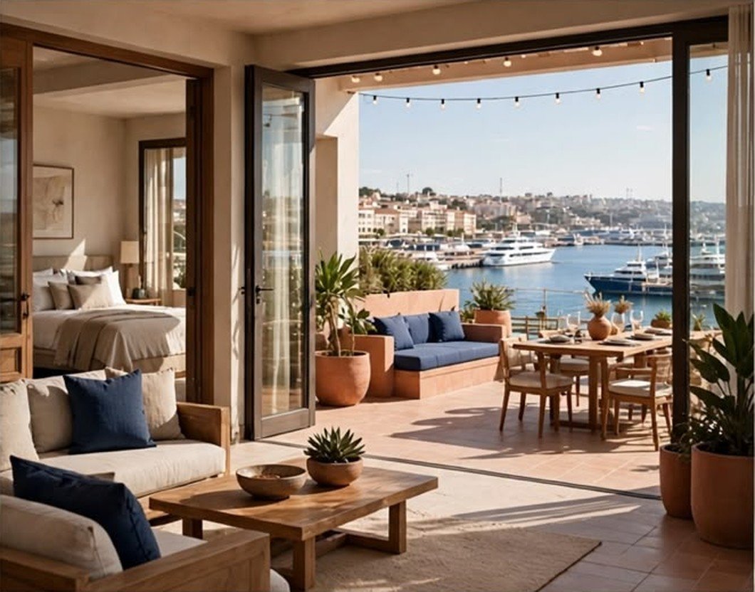 Suite Capitán con terraza y vista 180° al puerto